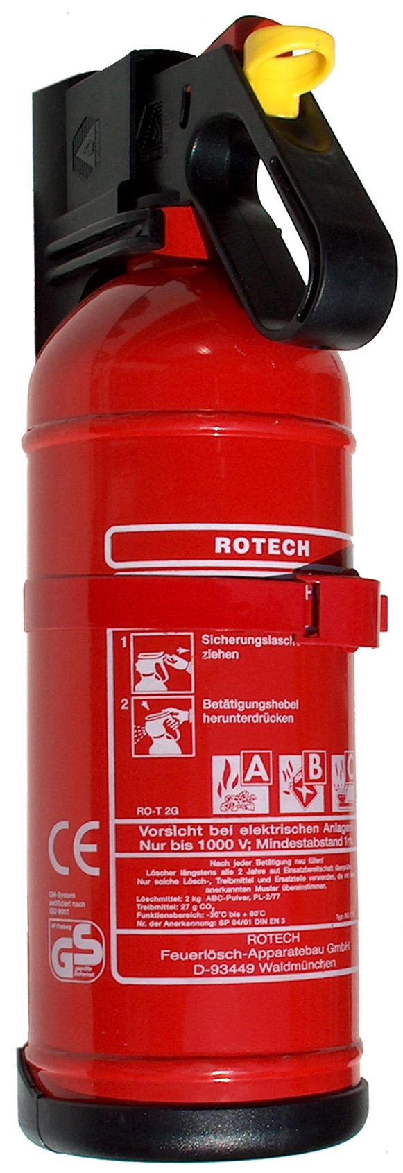 HP Autozubehör [Auto-Feuerlöscher – 2 kg ABC-Pulverlöscher mit Manometer und Halterung HP Autozubehör [Auto-Feuerlöscher – 2 kg ABC-Pulverlöscher mit Manometer und Halterung